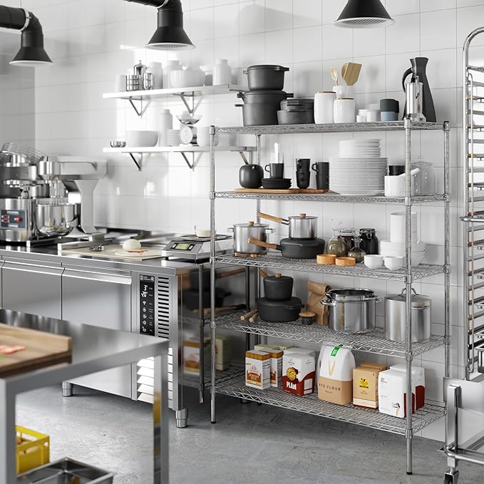 Regal Altair 18" Deep x 48" Wide x 64" Height Wire Shelving Kit | 5-Tier | NSF Commercial Storage Rack Unit
