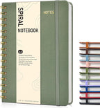Dotted Spiral Journal Notebook, A5 Hardcover Spiral Journals for Women Men, 100 GSM Dot Grid Paper Notebooks, 150 Pages Spiral Bullet Dotted Notebook for Writing Note Taking 5.75" x 8.38", Sage Green