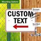 Custom Arrow,Custom Directional Sign, Left Arrow,18x24 Inches, Rust Free .063 Aluminum, Fade Resistant, Made in USA by My Sign Center