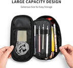 Baseball Blue White Ball Pencil Case Big Capacity Storage Pencil Pouch Stationery Bags With Zipper Portable Pen Holder Box Organizer For Boys Girls Teens Student College School Office Supplies