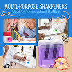 Craftzilla Pencil Sharpener 100 Pack, Manual Pencil Sharpeners Bulk for Kids with Lid, Perfect for School, Office, and Home