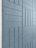 DECORITA Felt Bulletin Board Tiles | Modern Cork Board Alternative | Large Cork Boards for Walls | Aesthetic Felt Wall Panels for Office & Home Decor | Pinboard & Photo Board (12-Pack) | Gray Blue