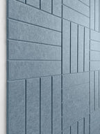 DECORITA Felt Bulletin Board Tiles | Modern Cork Board Alternative | Large Cork Boards for Walls | Aesthetic Felt Wall Panels for Office & Home Decor | Pinboard & Photo Board (12-Pack) | Gray Blue