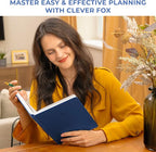 Clever Fox Planner Large – Undated Weekly & Monthly Planner for Productivity, Time Management & Goals – Organizer Journal – 7x10” (Dark Blue)