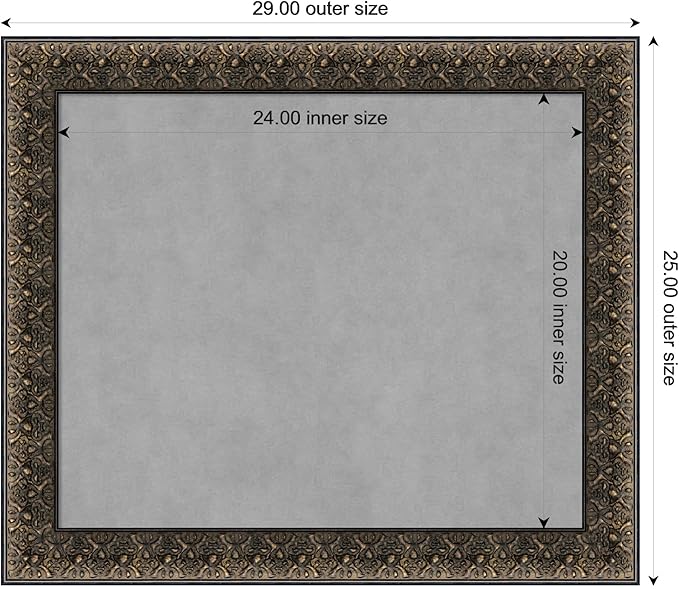 Amanti Art Black Framed Magnetic Board 25x29 Medium Vision Board for use with Magnets, 100% Metal Sheet to Display Items as Office Decor or for Home Organization in mudroom, Kitchen or Kids Room