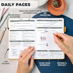 Clever Fox Ultimate Achiever’s Goal Planner - Focus & Productivity 90 Day Journal. Undated Daily Weekly Monthly Planner Organizer & Hourly Schedule Notebook - Hardcover, A5 Size, Amber Yellow