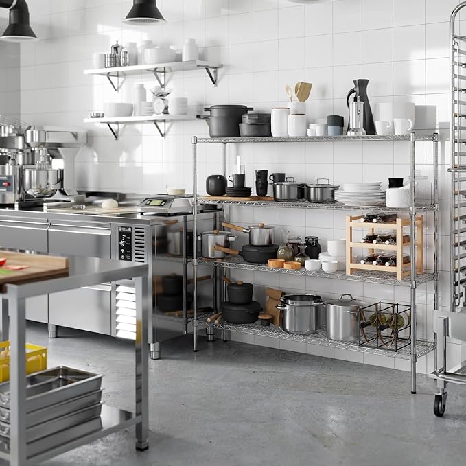 Regal Altair 14" Deep x 60" Wide x 54" Height Wire Shelving Kit | 4-Tier | NSF Commercial Storage Rack Unit