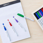 Amazon Basics Fine Tip Point Permanent Markers for Office, School, and Home Use, Assorted Colors, 24 Pack