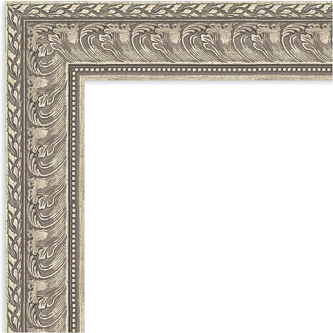 Amanti Art Silver Framed Magnetic Board 47x55 Oversize Vision Board for use with Magnets, 100% Metal Sheet to Display Items as Office Decor or for Home Organization in mudroom, Kitchen or Kids Room