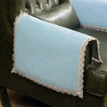 MINJIATEX Couch arm Covers,Non-Slip lace Sofa arm Covers Set of 2 Washable Sofa armrests Cover for Living Room Recliner Chair arm Cover Protectors for Leather armrest (YC-Baby Blue)