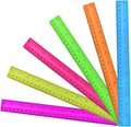 30PCS Clear Ruler, 12 Inch Plastic Rulers for School, Home, or Office, Clear Plastic Rulers, Assorted Colors.