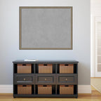 Amanti Art Silver Framed Magnetic Board 34x42 X-Large Vision Board for use with Magnets, 100% Metal Sheet to Display Items as Office Decor or for Home Organization in mudroom, Kitchen or Kids Room