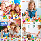 Moosia 60 Pack Animal Pencil Erasers for Kids, 3D Mini Puzzle Take Apart Erasers, Desk Pets & Treasure Box Toys, Bulk Party Favors, Classroom Prizes, School Supplies, Gift for Boys & Girls