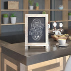 HBCY Creations Rustic Wooden Tabletop Chalkboard with Legs/Vintage Wedding Table Sign/Small Kitchen Countertop Memo Board/Antique Wooden Frame (9.5” x 14” Inches) (5- Weathered Brown)
