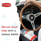 Prowipe Car Cleaning Wipes - Car Interior Cleaner, Dashboard Cleaner, 1x40 Count Residue-Free Wipes for Interior Surfaces, From Dashboard to Leather Seats, Must Have Accessories