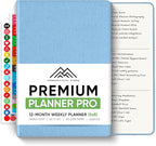 PRODUCTIVITY STORE Pro - Undated, 2026 Planner, 5.8” x 8.3” - The #1 Productivity Planner to Achieve Your 2026 Goals - Planner 2026-2027 - Blue - A5