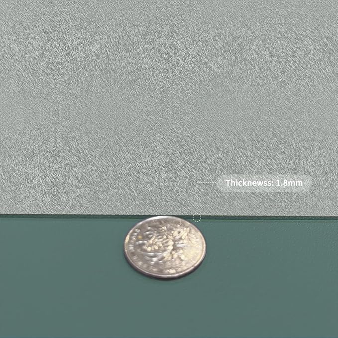 Zinkooat Leather Table Cover,1.8mm Thick,17x72 Inch Desk Cover,Dresser Cover Top,Dresser Protector Top,Dresser Cover,End Table Cover.(Aqua Blue+Gray,17x72)