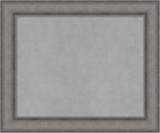 Amanti Art Grey Framed Magnetic Board 20x24 Small Vision Board for use with Magnets, 100% Metal Sheet to Display Items as Office Decor or for Home Organization in mudroom, Kitchen or Kids Room