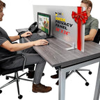 OBEX Acrylic Free Standing Screen, Divider for Desk Privacy Home & Office Partitions for Table Top Workstation, Portable Cubicle Panel for Work, 24" x 24", Frosted