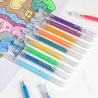 LIULIUCAI Gel Pens for Adult Coloring Book, 60 Colors Large Capacity Metallic Glitter Gel Ink Pens with Case, 1.0 mm Bullet Tip Smooth Writing, Artist Colored Gel Pen for Coloring Drawing Journaling