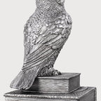 MXARLTR Owl Bookends, Book Ends for Shelves, Vintage Resin Decorative Bookends with Anti-Slip Base for Books Lovers Home Office Decor Book Holder (Silver)