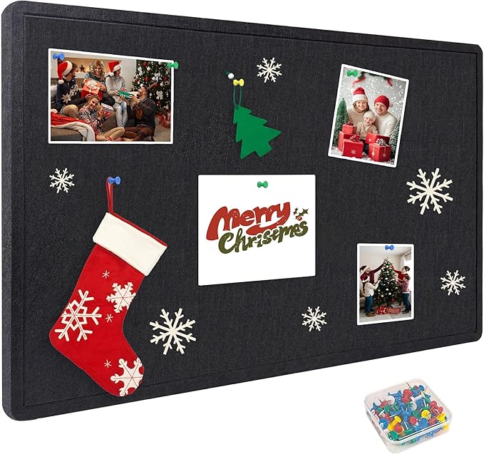 Yunihome Large Bulletin Board - Foldable 36x60 Inches Cork Board Alternative with 20 Push Pins, 5' x 3' Self-Adhesive Felt Bulletin Board for Wall, Home Office Classroom Decor