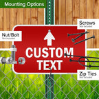 Custom Arrow,Custom Directional Sign, Up Arrow,12x18 Inches, 3M EGP Reflective, Rust Free .063 Aluminum, Fade Resistant, Made in USA by My Sign Center