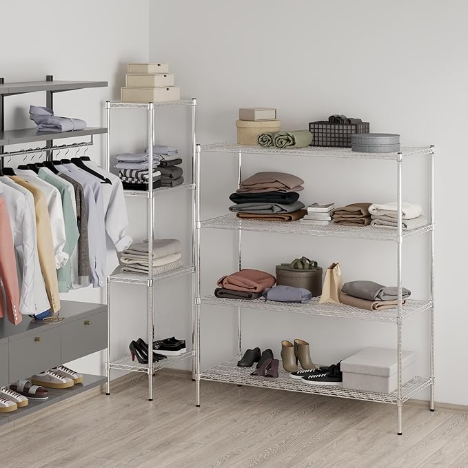Regal Altair 24" Deep x 54" Wide x 64" Height Wire Shelving Kit | 4-Tier | NSF Commercial Storage Rack Unit