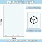 2 Pack 100 Sheets 11" x 17" Isometric Graph Paper Pad Landscape for 3D Designs Architecture Landscaping Engineering Drafting (Portrait)