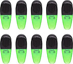 10 Magnetic Memo Holders Set - Large Clip, Plastic - TGreen