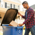 Recycle Stickers for Trash Bins - Perfect Recycling Sticker for Trash Can - 2 Pack - 5" x 5" Decal Logo - Ideal Label Sign for Home or Office Refuse Bin - Suitable for Indoor/Outdoor use