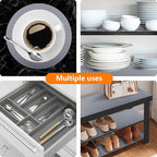Shelf Liners for Kitchen Cabinets Non Adhesive Drawer Liner EVA Material Cupboard Mat Waterproof Refrigerator Mats Washable Fridge Liner for Cupboard and Desks Clear Shelf Liner 23.6 x 393.7 Inches