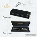 FANSTIK Customized BallPoint pen with name and US Flag (MADE IN USA), stainless steel, silver, luxury engraved pen personalized for men and for women. (BallPoint US-Flag)