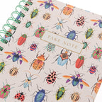 Graphique Beetles Hardbound Spiral Journal, 160 Ruled Pages Hard Cover Notebook, Diary, Lists, Record Month and Date, Premium Paper, 6” x 8”