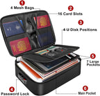 Fireproof Document Organizer, Large Size with 2000F Heat Insulated Money Bag, Document Safe, Office Briefcase, Black
