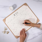 Simplified Desk Calendar 2026-2027 with Desktop Mat, Desk Pad Calendar from January 2026 to June 2027, 14 x 11 Inch, Desk Blotter Calendar for Home Office and School, Easy Planning, Apricot