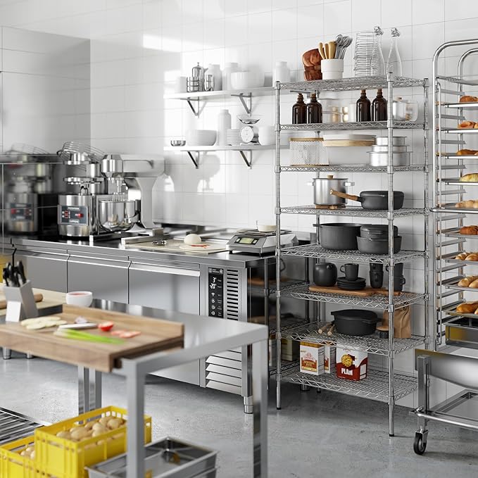 Regal Altair 18" Deep x 30" Wide x 74" Height Wire Shelving Kit | 8-Tier | NSF Commercial Storage Rack Unit