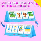 Sentence Flip Charts, 80 Double Sided Cards 40 Sentences, Learn Parts of Speech Who/What/Where Sentence Building Freestanding Flip Chart Educational Tool for Preschool Kindergarten 1st 2nd Grade