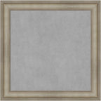 Amanti Art Silver Framed Magnetic Board 29x29 Medium Vision Board for use with Magnets, 100% Metal Sheet to Display Items as Office Decor or for Home Organization in mudroom, Kitchen or Kids Room