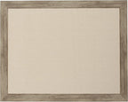 DesignOvation Beatrice Framed Linen Fabric Pinboard, 23x29, Rustic Brown