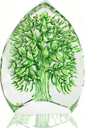 QFkris Crystal Tree of Life Decor Figurine for Home Decor, Office Desk, 3.7" Glass Tree of Life Paperweight for Positive Energy, Money, Good Luck Birthday Valentines Day Gifts for Women, Mom