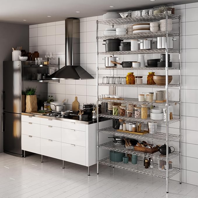 Regal Altair 18" Deep x 48" Wide x 96" Height Wire Shelving Kit | 10-Tier | NSF Commercial Storage Rack Unit