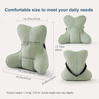 Ailuteie Ergonomic Lumbar Support Pillow(Pat. Pend) – Multi-Functional Back Cushion with Firm Support for Reading, Working & Driving,Celadon Green