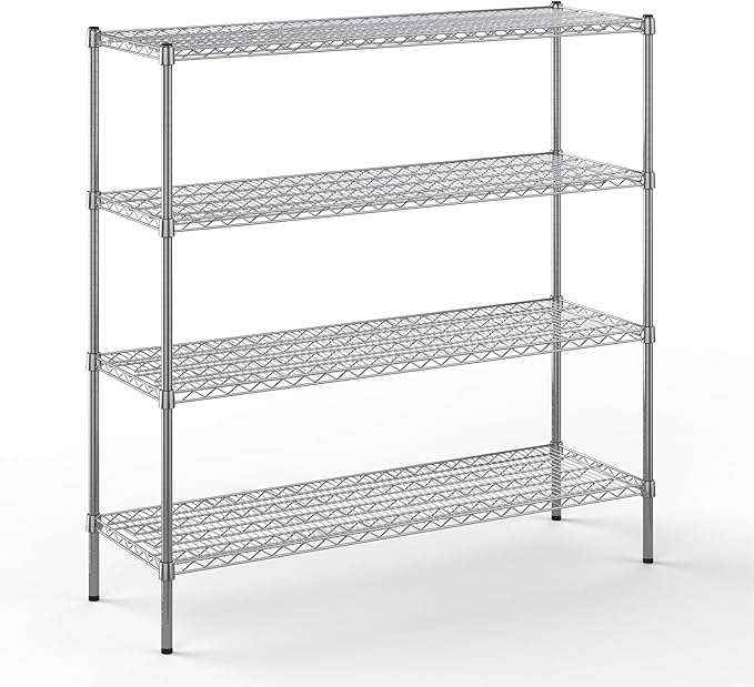Regal Altair 18" Deep x 54" Wide x 54" Height Wire Shelving Kit | 4-Tier | NSF Commercial Storage Rack Unit