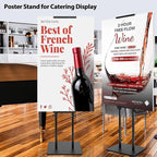 VAIIGO Pedestal Poster Sign Stand for Double Sided Display, Adjustable Poster Board Stand Height Up to 80", Heavy Duty Floor Standing Sign Holder for Board, Foam, Banner Display Stand, Black 1Pack