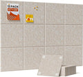 Large Cork Boards for Walls, 47"x35" Bulletin Board, 12-Pack Felt Wall Tiles with 60 Adhesive Tabs, Cork Boards for Office Decor, Felt Board Alternative Pin Board