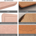 Lightomorrow Bulletin Board, 24 x 18 inches Felt Board Decorative Pin Board, Cork Board Alternative for Wall, Foldable Photo Board Self-Adhesive Vision Board Mood Board with 20 Pushpins - Mauvey Pink