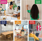 2PK Office Door Signs 5 Options Do Not Disturb, Please Knock, In A Meeting, Out Of Office, Working Remotely Privacy Door Slider Sign for Meeting & Conference Room