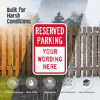 SmartSign Custom Reserved Parking Sign - 12"x18" Laminated Aluminum, 63 mil thick Custom Metal Signs for Parking Lots, Business, Outdoors, USA-Made, 100+ Years of Sign Expertise