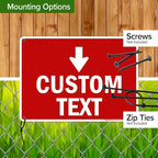 Custom Arrow,Custom Directional Sign, Down Arrow,10x14 Inches, Rust Free .040 Aluminum, Fade Resistant, Made in USA by My Sign Center